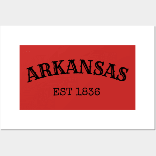 Step into a slice of Southern history with our Arkansas Est. 1836 Posters and Art